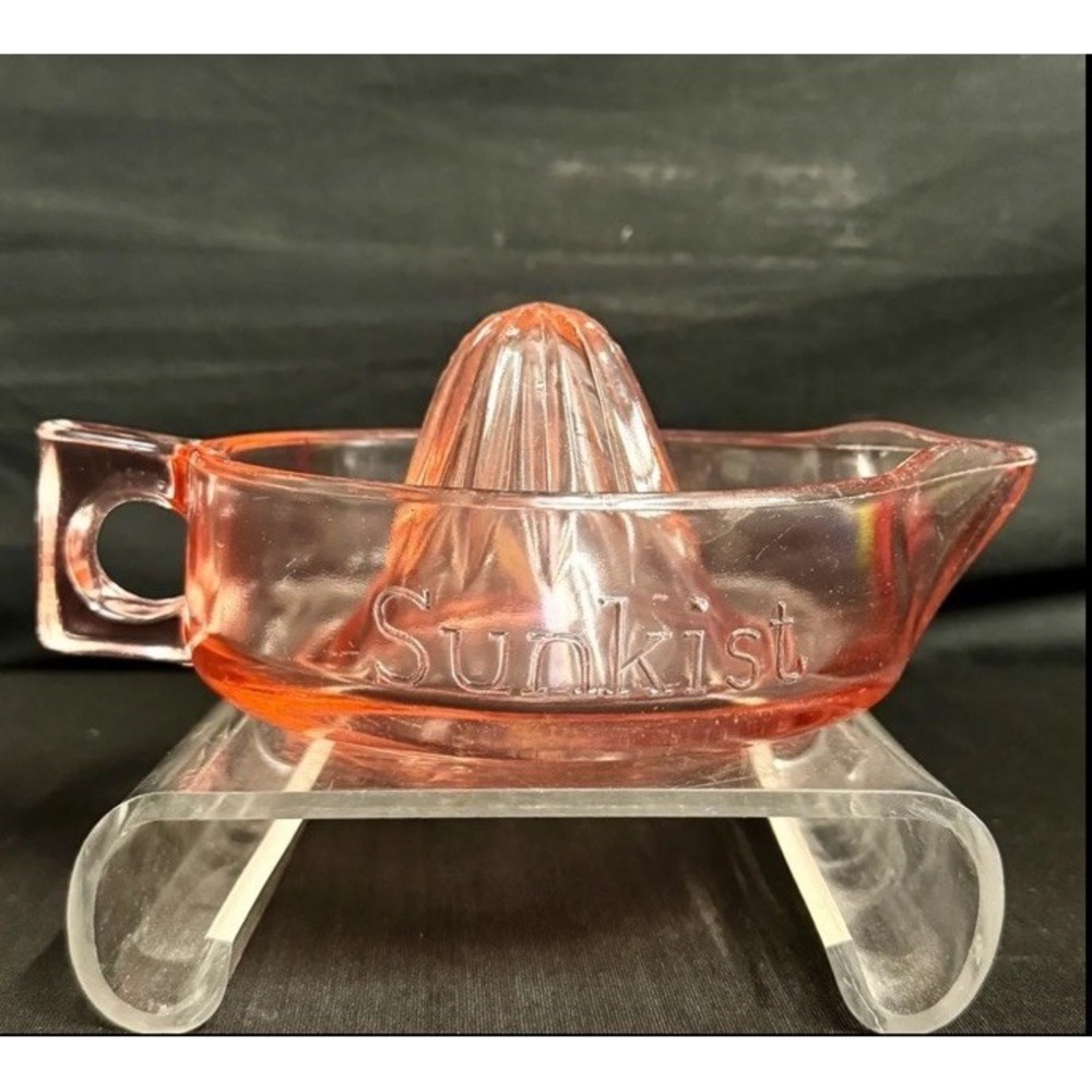 SUNKIST PINK REAMER Juicer McKee Glass Co. 1930s N-330A Collectible Depression